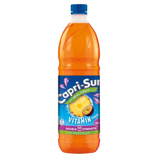 Capri-Sun Double Strength Tropical No Added Sugar Multivitamin Squash 1L GOODS Sainsburys   