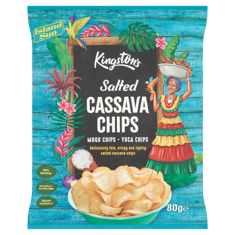 Kingston's Salted Cassava Chips 80g - British product