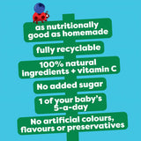 Heinz apple and blueberries baby food pouch 100g, imported from the UK