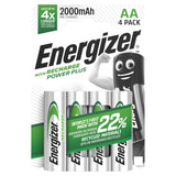 Energizer Power Plus AA rechargeable batteries 2000mAh 4-pack (British brand)