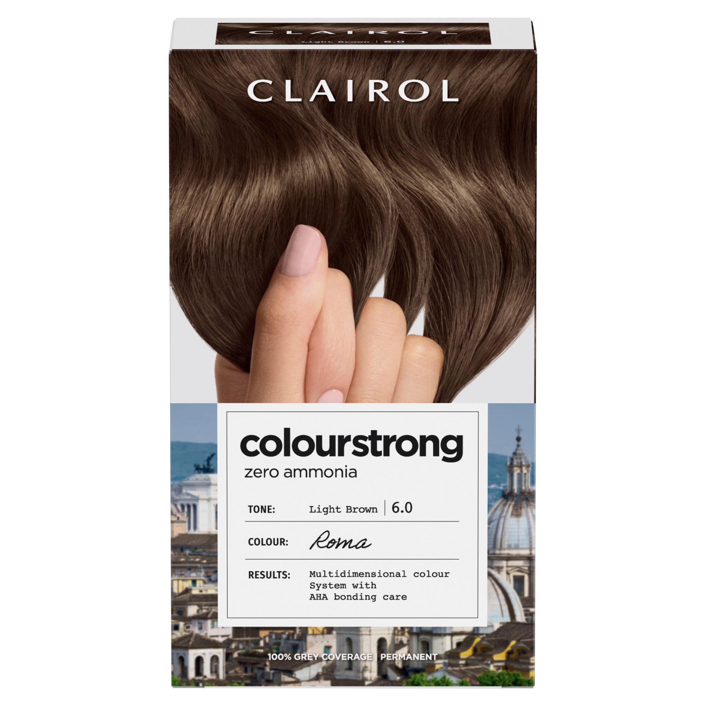 Clairol Colour Strong Light Brown 6.0 permanent hair dye, UK version