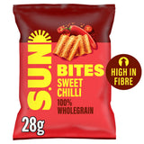Sunbites sweet chilli wholegrain crisps 28g - British product