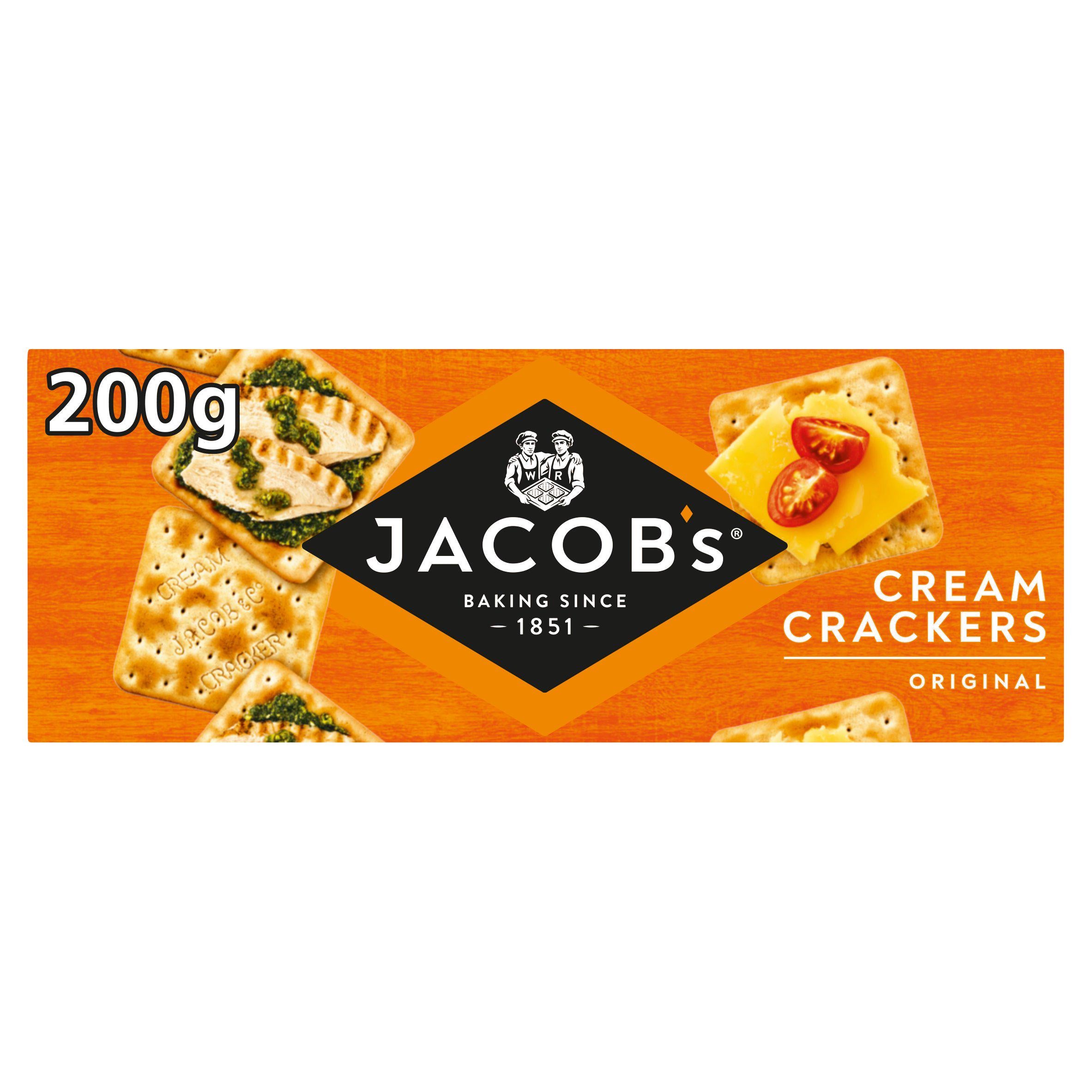 Jacob's original cream crackers 200g, imported from the UK