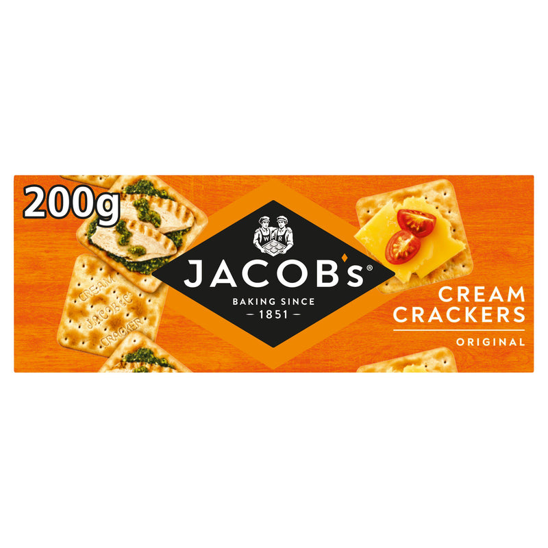 Jacob's original cream crackers 200g, imported from the UK