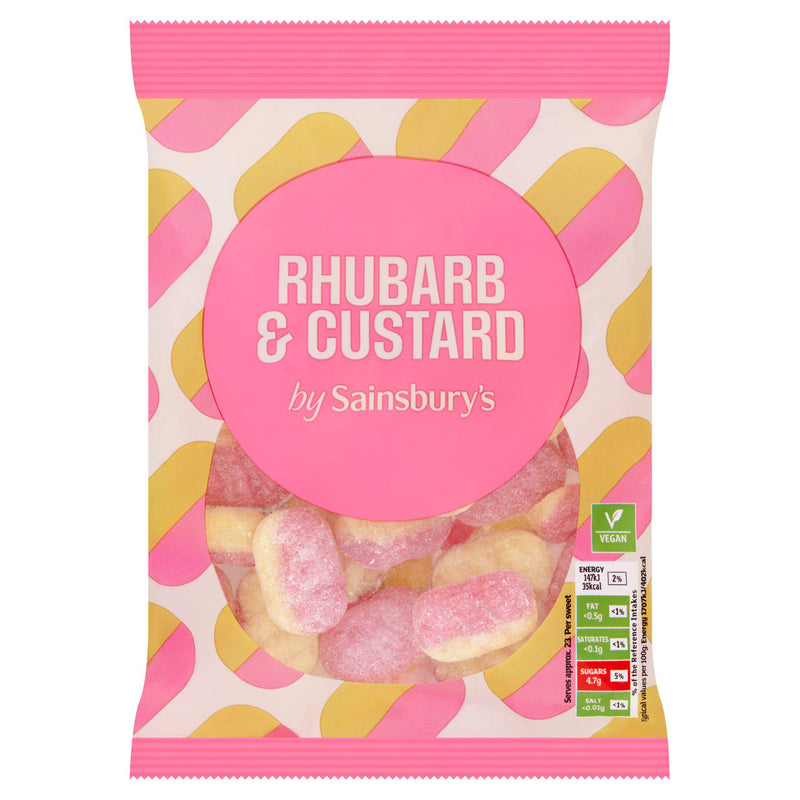 Sainsbury's Rhubarb & Custard Sweets 200g (British brand)