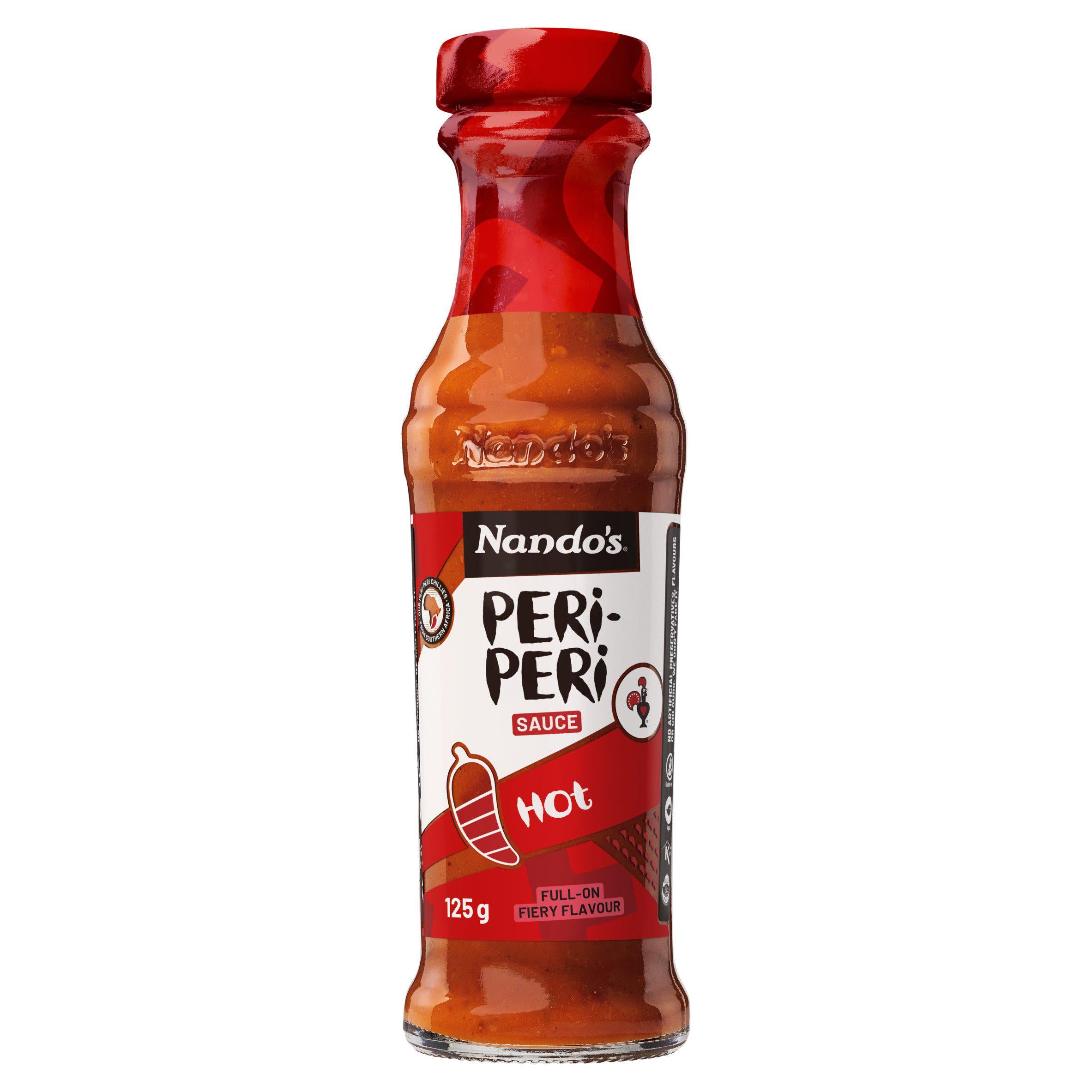 Nando's Peri Peri Hot sauce 125g, imported from the UK