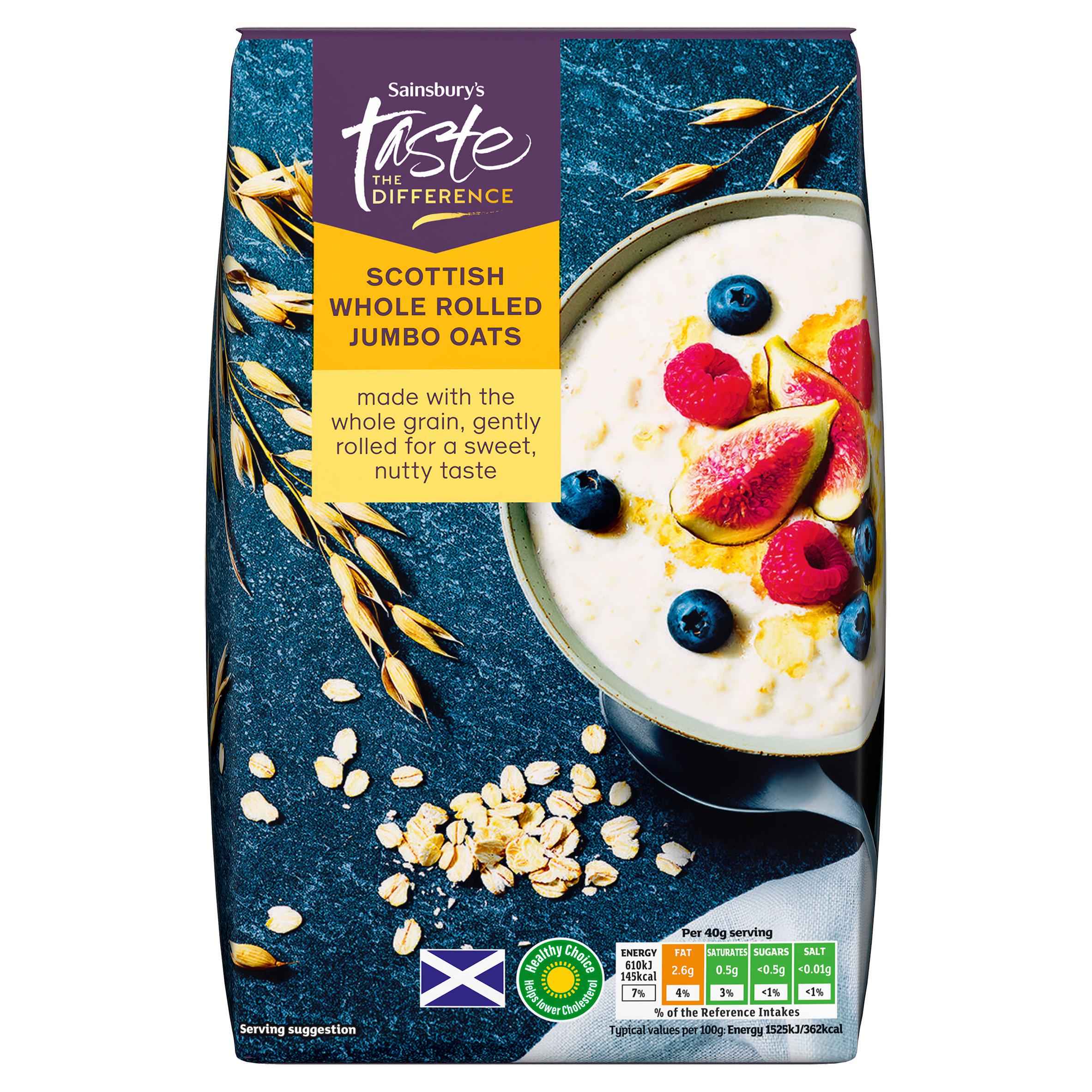Sainsbury's Scottish jumbo rolled oats 1kg, imported from the UK