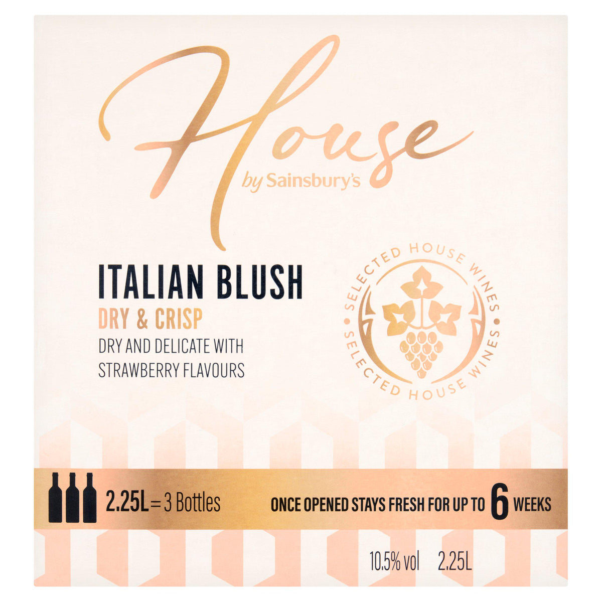 Sainsbury's Italian Rosato Rosé wine box 2.25L - British product