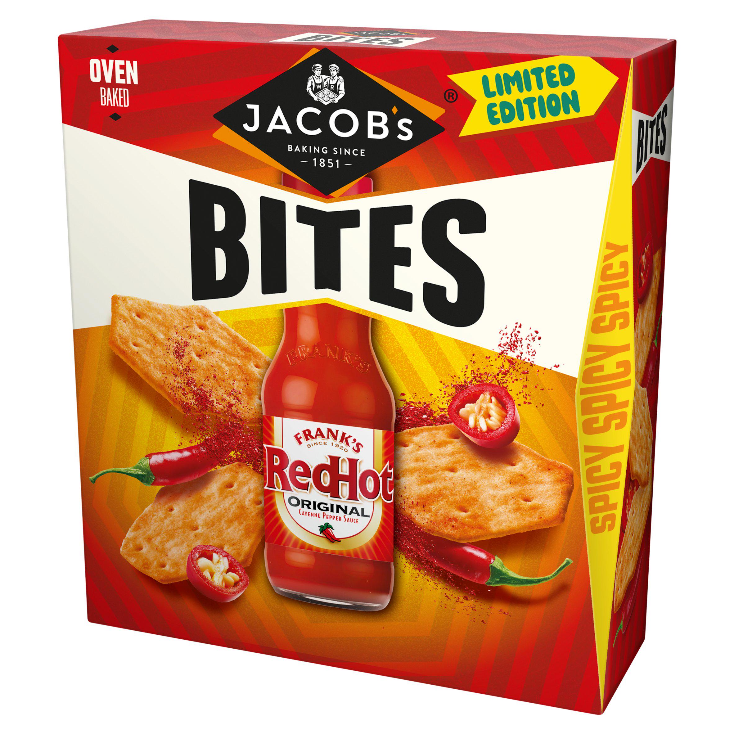 Jacob's cracker bites Frank's RedHot Original 125g, UK version