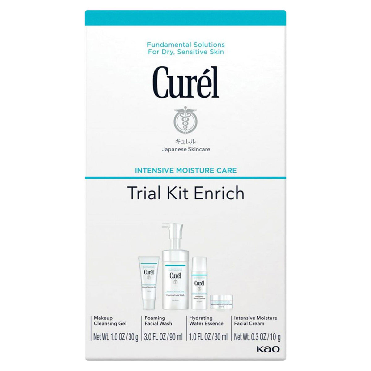 Curél Enrich travel kit for dry sensitive skin 2 week skincare routine - British product