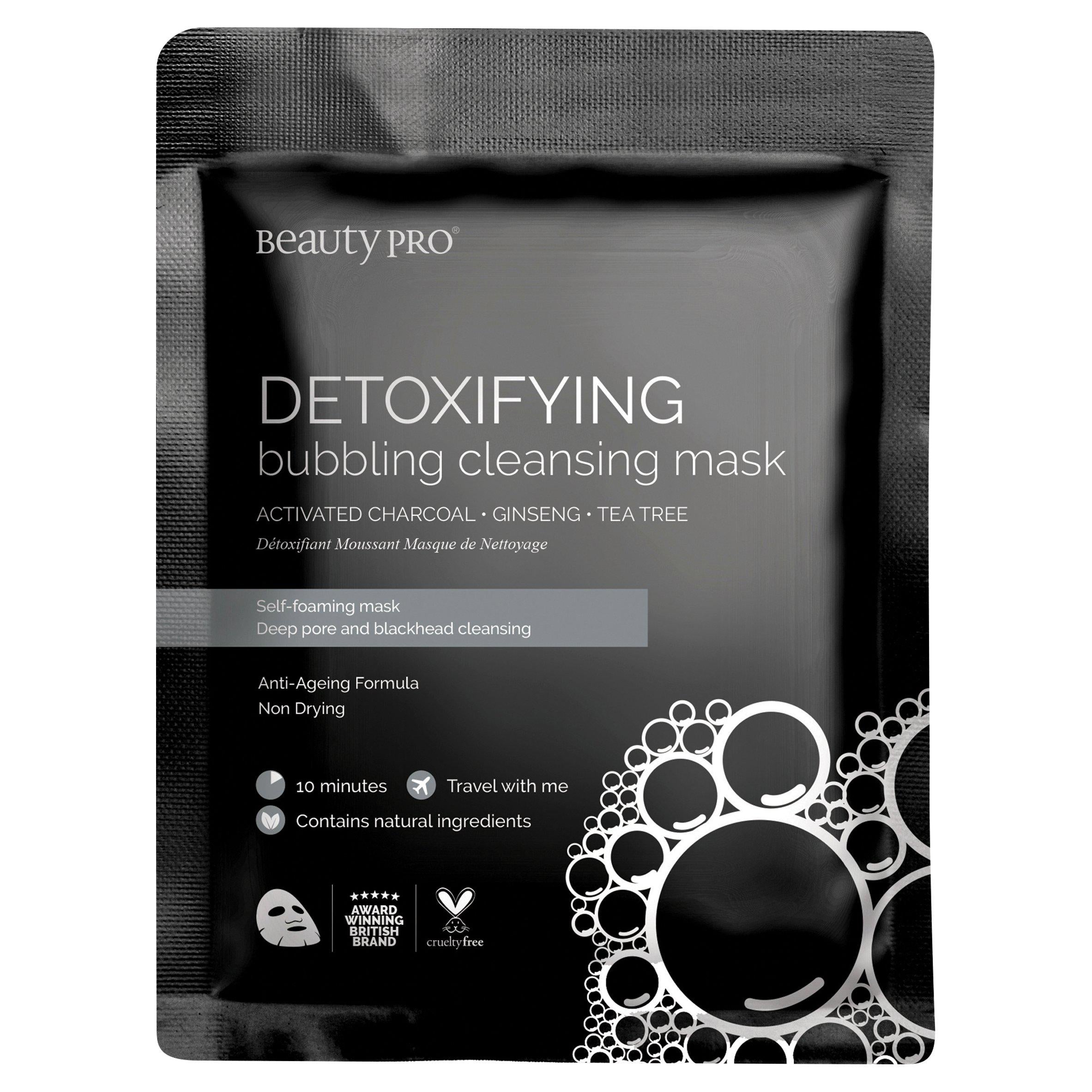BeautyPro bubbling cleansing mask with activated charcoal 20ml - British product
