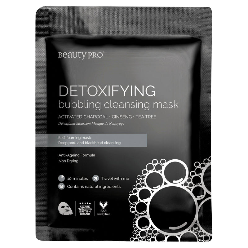BeautyPro bubbling cleansing mask with activated charcoal 20ml - British product
