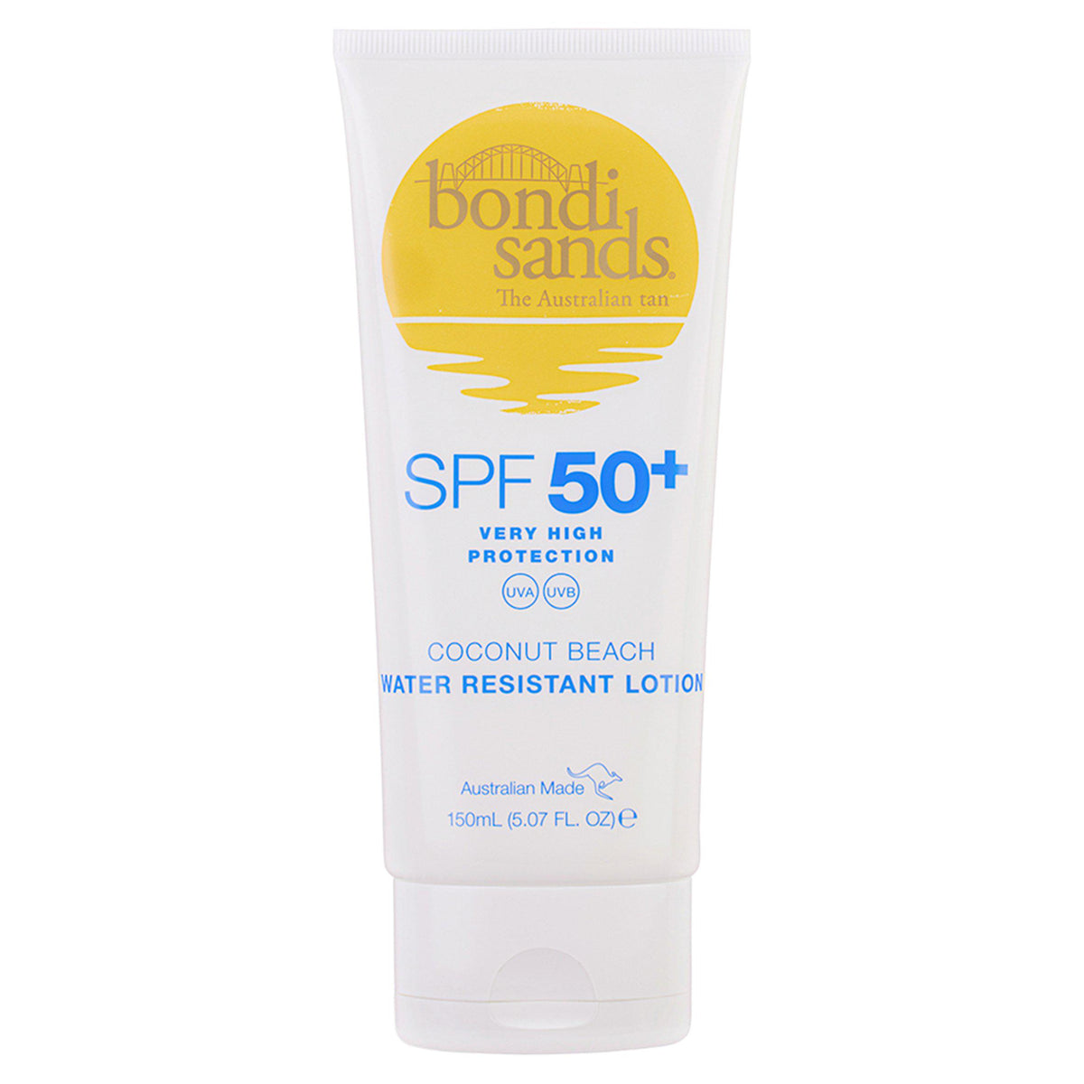 Bondi Sands sunscreen lotion SPF 50+ very water resistant 150ml, UK version