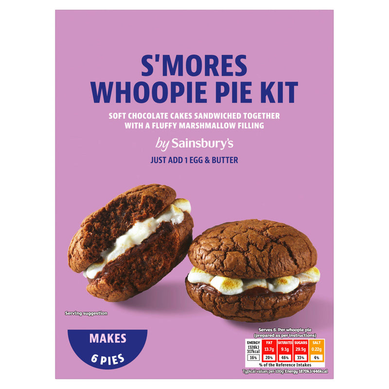 Sainsbury's s'mores whoopie pie kit 340g, imported from the UK