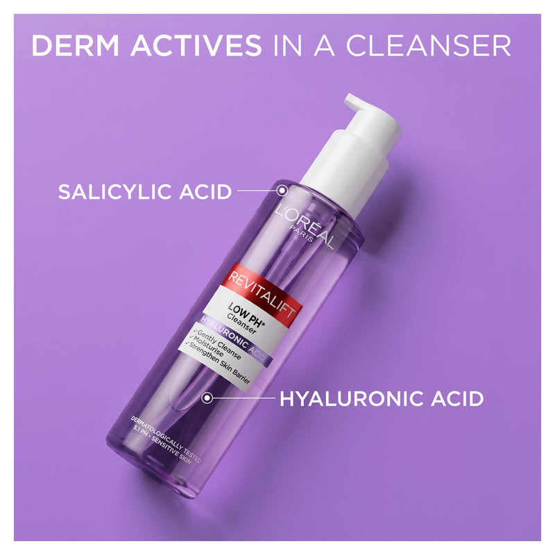 L'Oréal Paris Revitalift smoothing cleanser with hyaluronic acid, imported from the UK