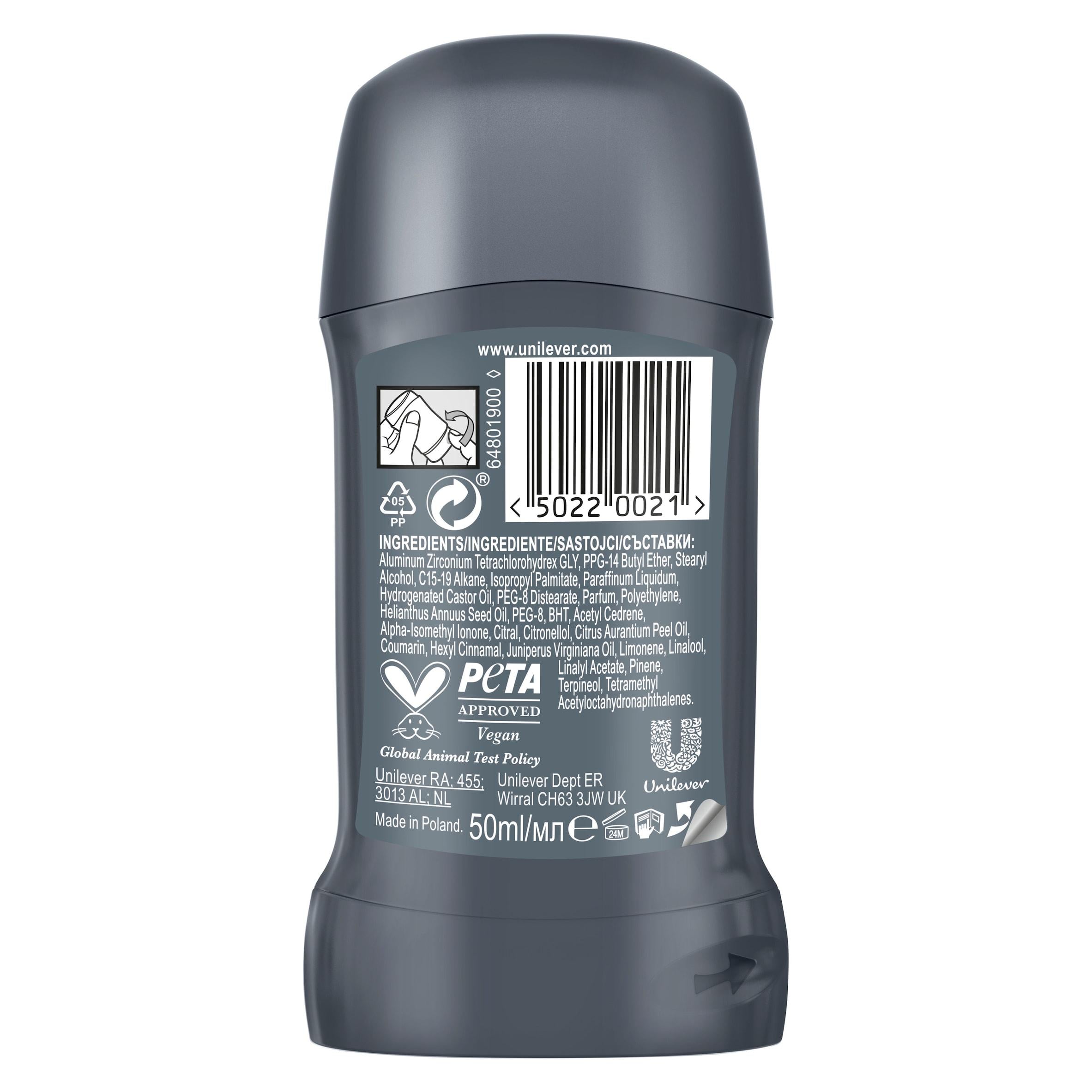 Dove Men+Care antiperspirant deodorant stick Clean Comfort 50ml, UK version
