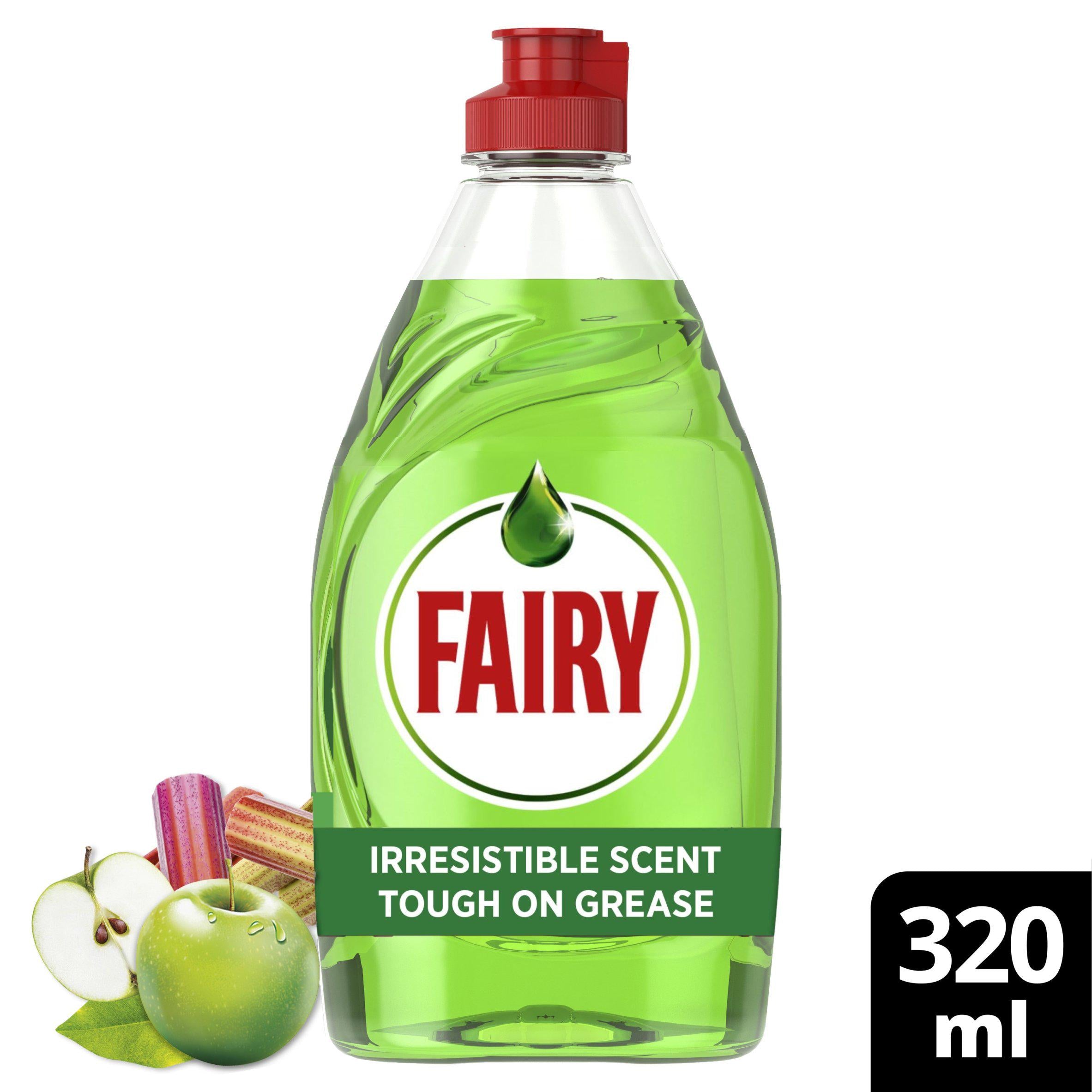 Fairy Apple and Rhubarb Washing Up Liquid 320ml - British product