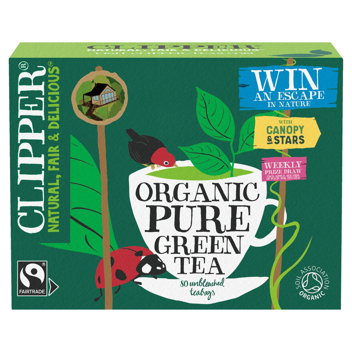 Clipper organic green tea 80 tea bags 160g - British product