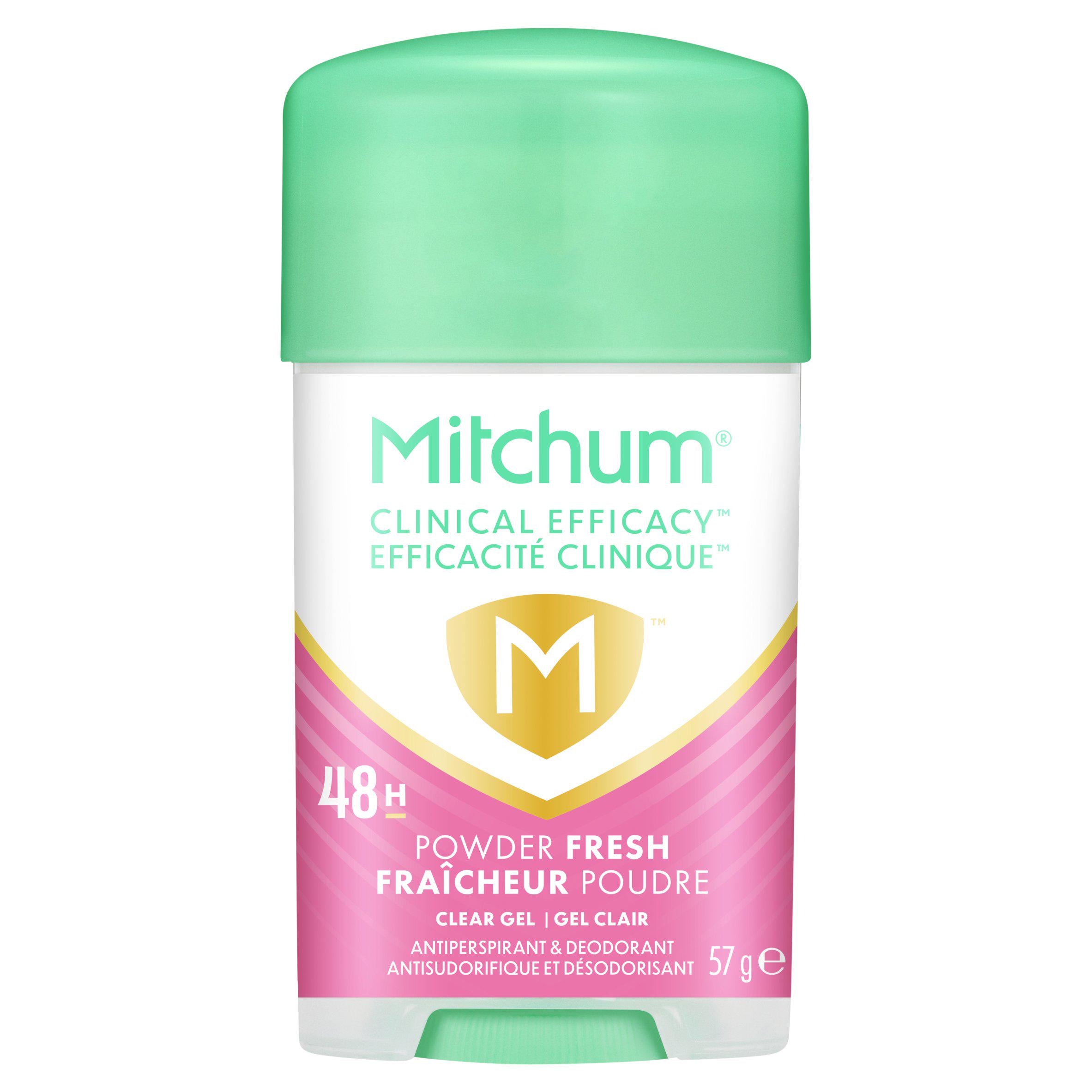Mitchum antiperspirant deodorant powder fresh clear gel 57g (British brand)