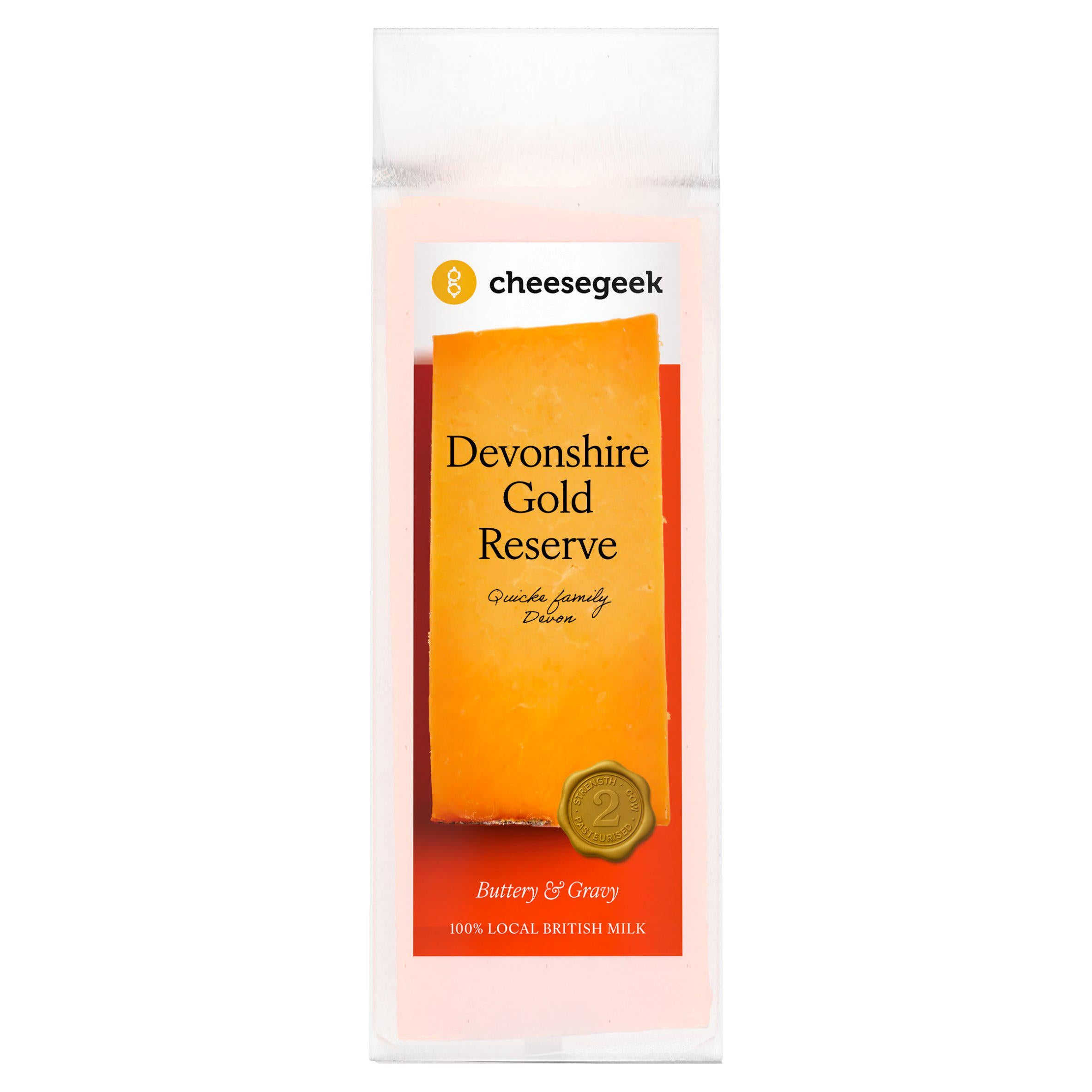 Cheesegeek Devonshire Gold Reserve hard cheese 145g (British brand)