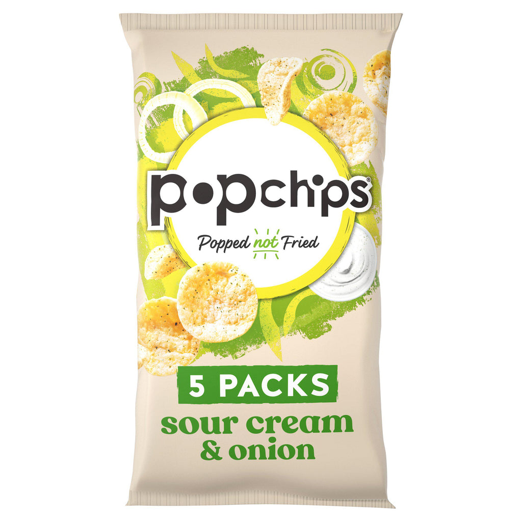 Popchips Sour Cream & Onion Multipack Crisps 5pk