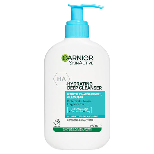 Garnier Gentle Hydrating Deep Face Cleanser Enriched with Hyaluronic Acid 250ml GOODS Sainsburys   