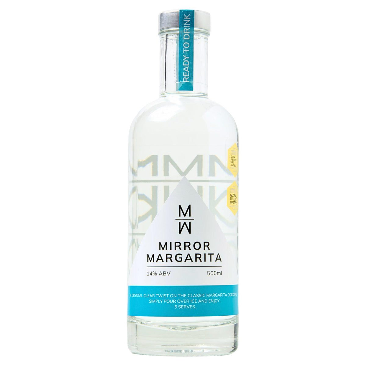 Clear Pre-Mixed Margarita Cocktail with Tequila Blanco 500ml