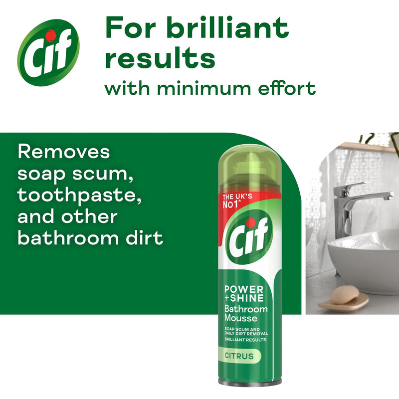 Cif Bathroom Cleaner Mousse Citrus 500ml - British product