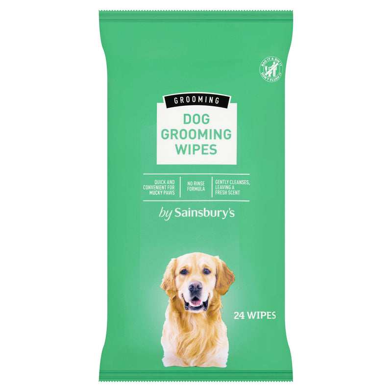 Sainsbury's dog grooming wipes 24 count (British brand)