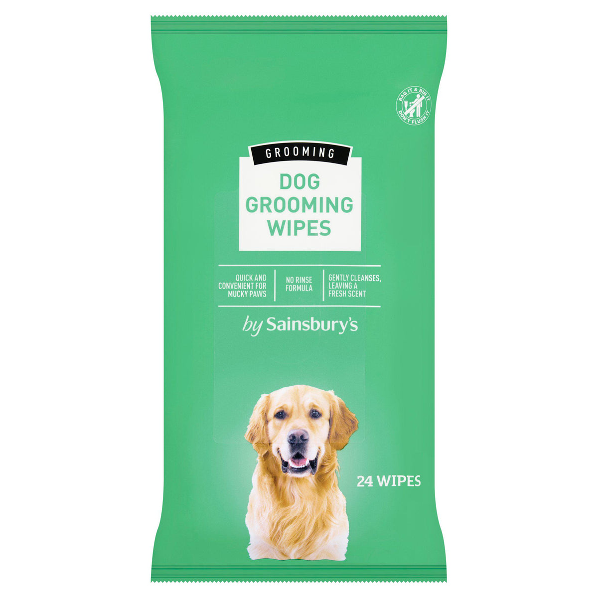 Sainsbury's dog grooming wipes 24 count (British brand)