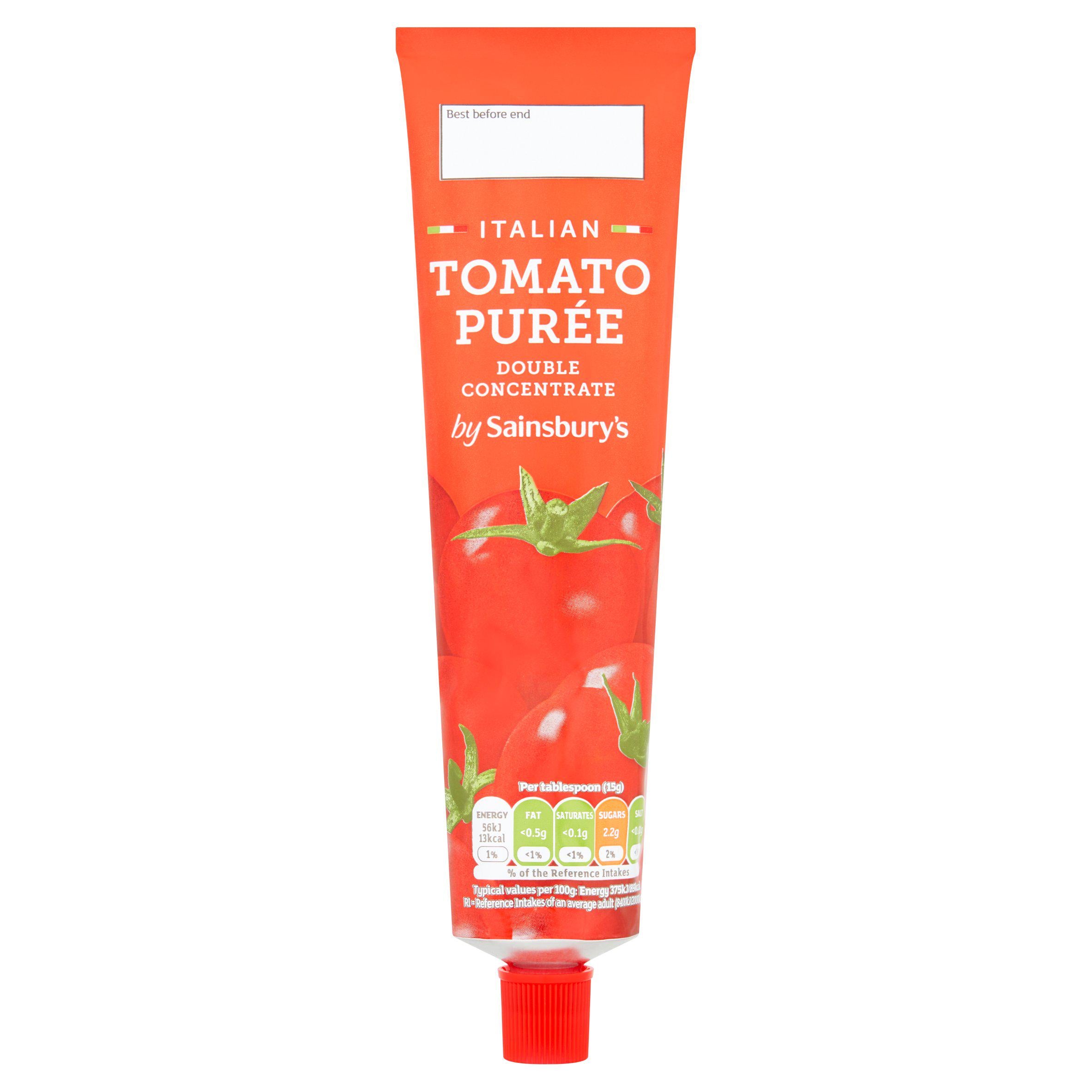 Sainsbury's tomato puree double concentrate 200g (British brand)