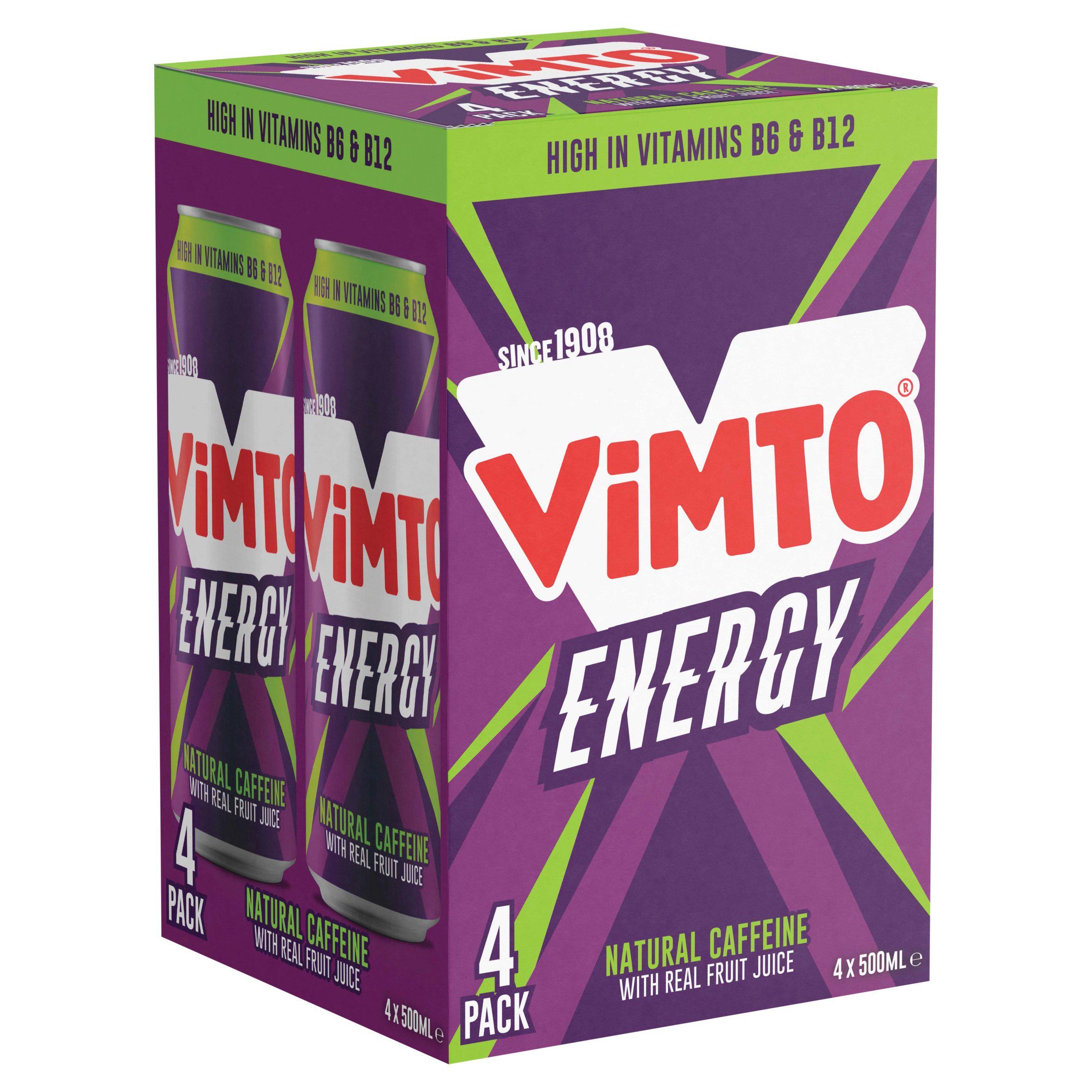 Vimto Original energy drink 4 x 500ml (British brand)