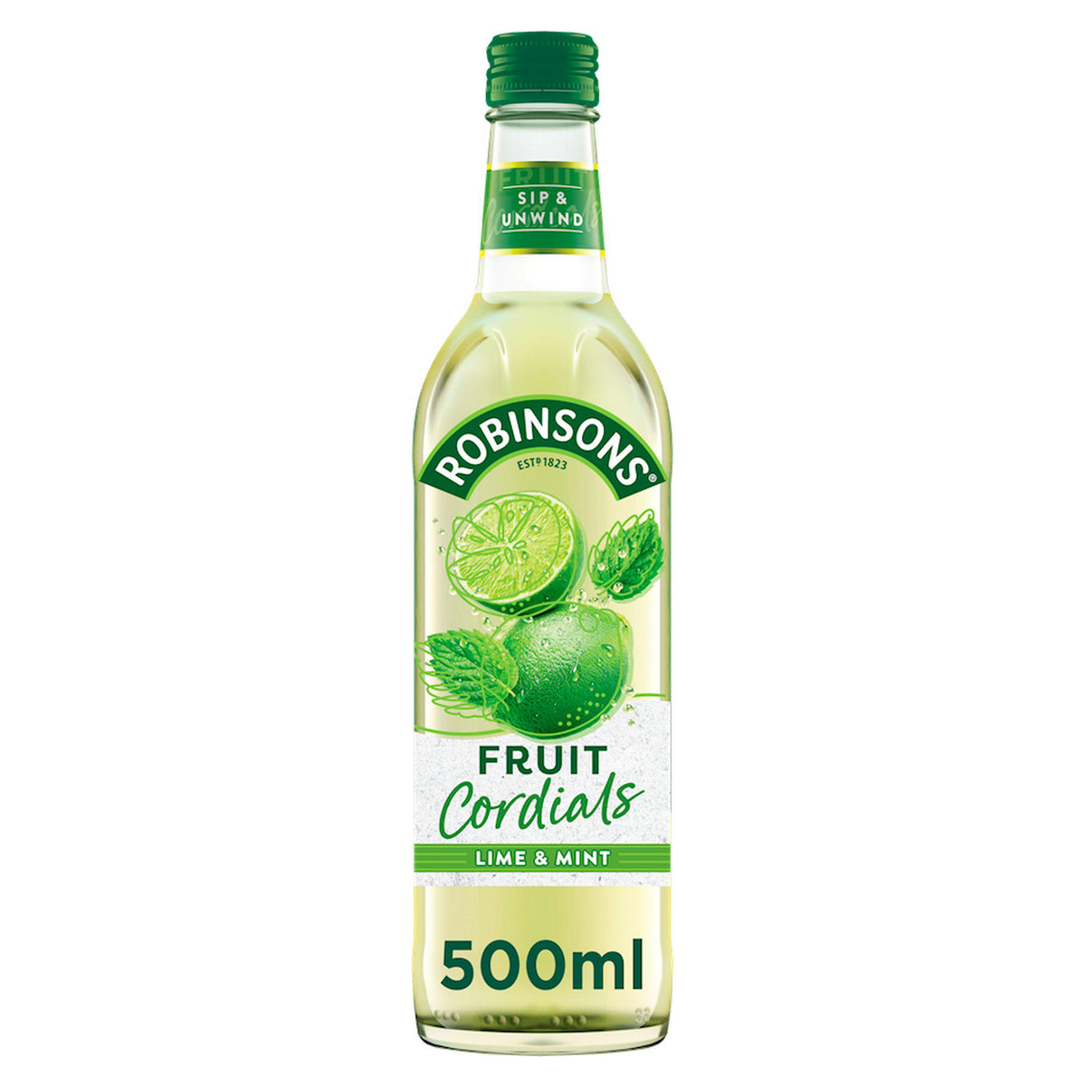 Robinsons Crushed Lime & Mint cordial 500ml (British brand)