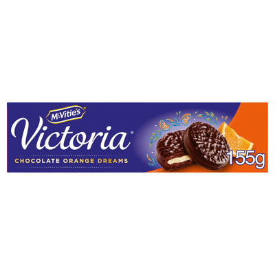Sainsburys McVitie's Victoria Dark Chocolate Orange Dreams Biscuits 155g- Buy online at McGrocer