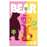BEAR Fruit Splits pineapple raspberry multipack 5x20g (British brand)