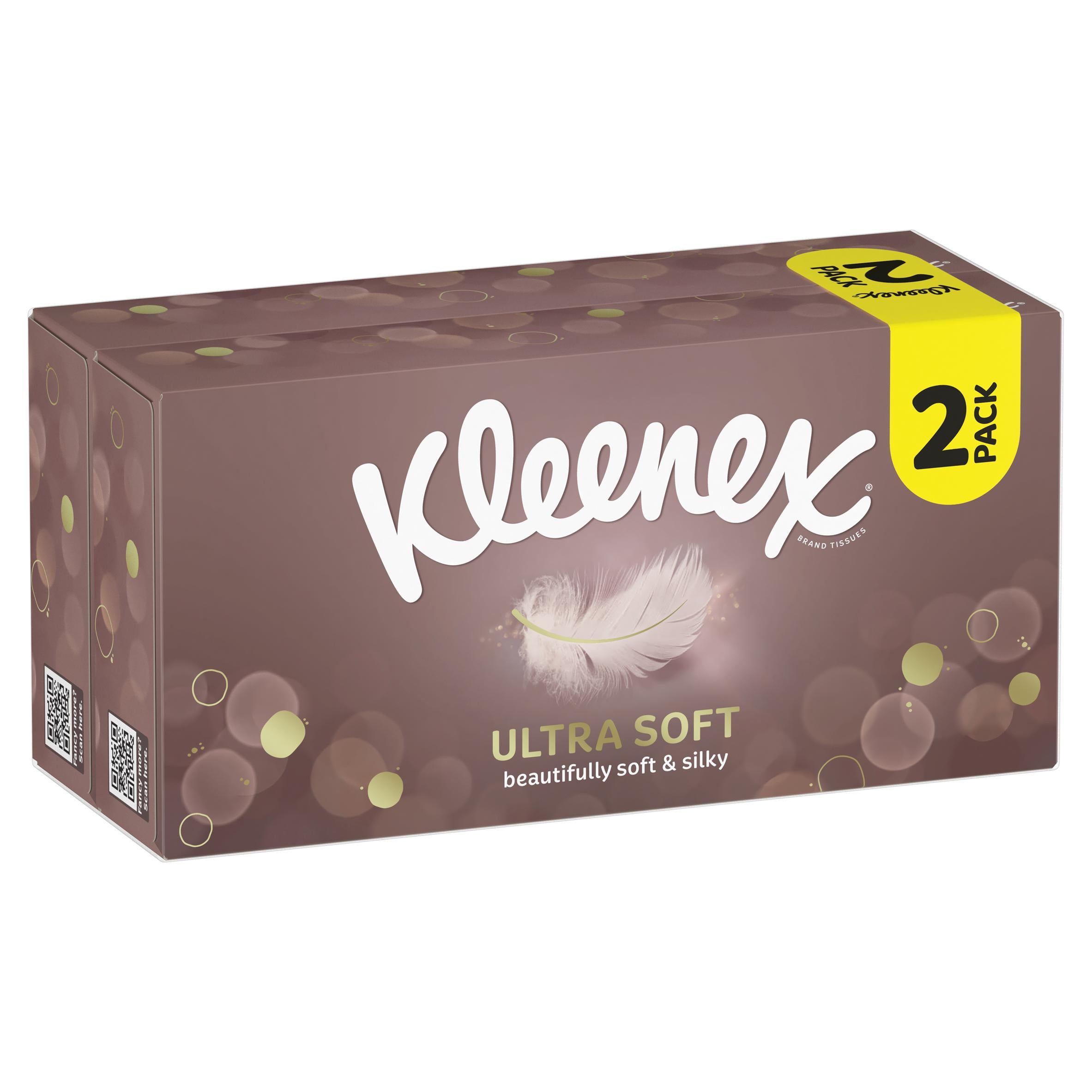 Kleenex Ultra Soft tissues 2x64 sheets box, UK version