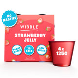 Wibble strawberry jelly pots 4 x 125g (British brand)