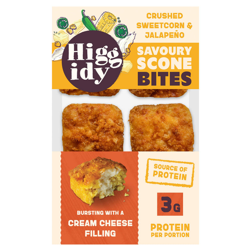 Higgidy 130g Crushed Sweetcorn & Jalapeno Savoury Scone Bites