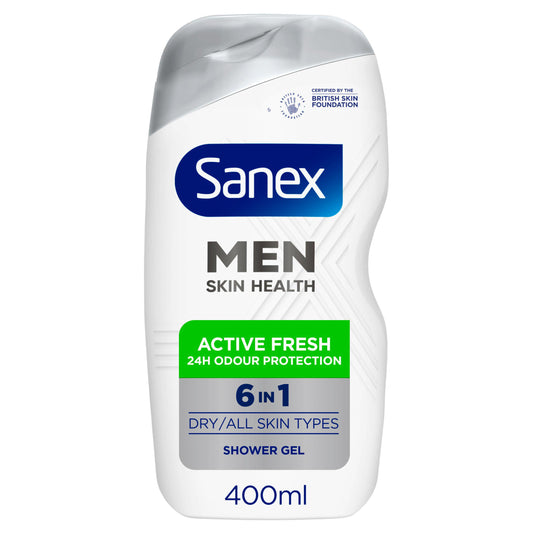 Sanex Men Skin Health Active Fresh Shower Gel 400ml GOODS Sainsburys   
