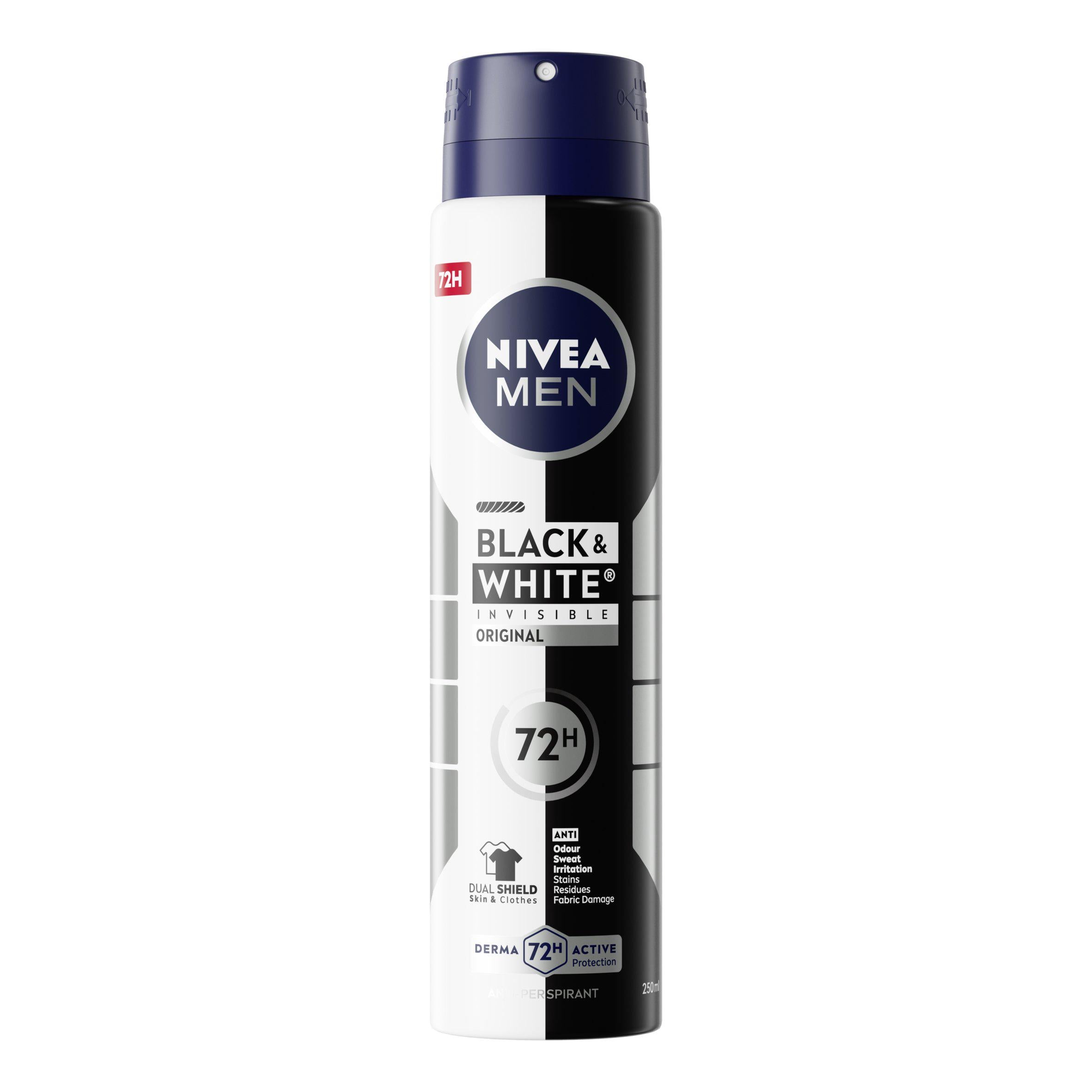 Nivea Black & White antiperspirant deodorant spray 250ml - British product