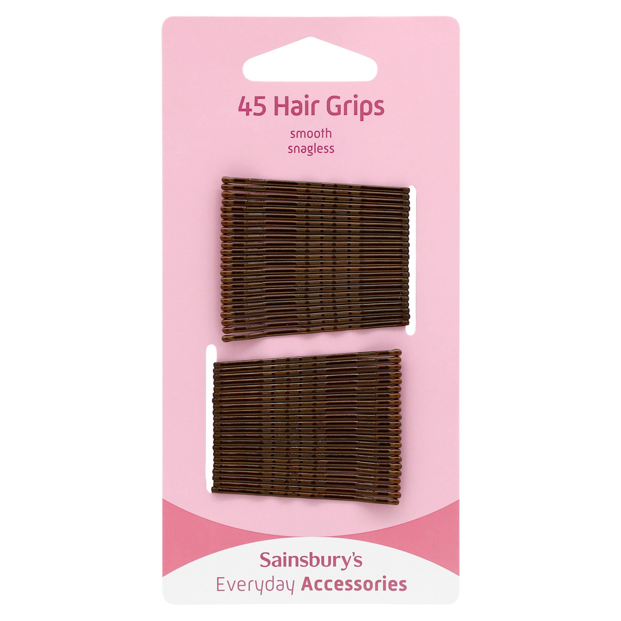 Sainsbury's hair grips brown x45, imported from the UK