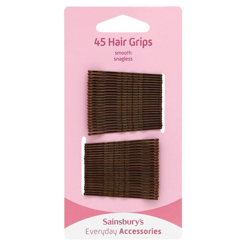 Sainsbury's hair grips brown x45, imported from the UK