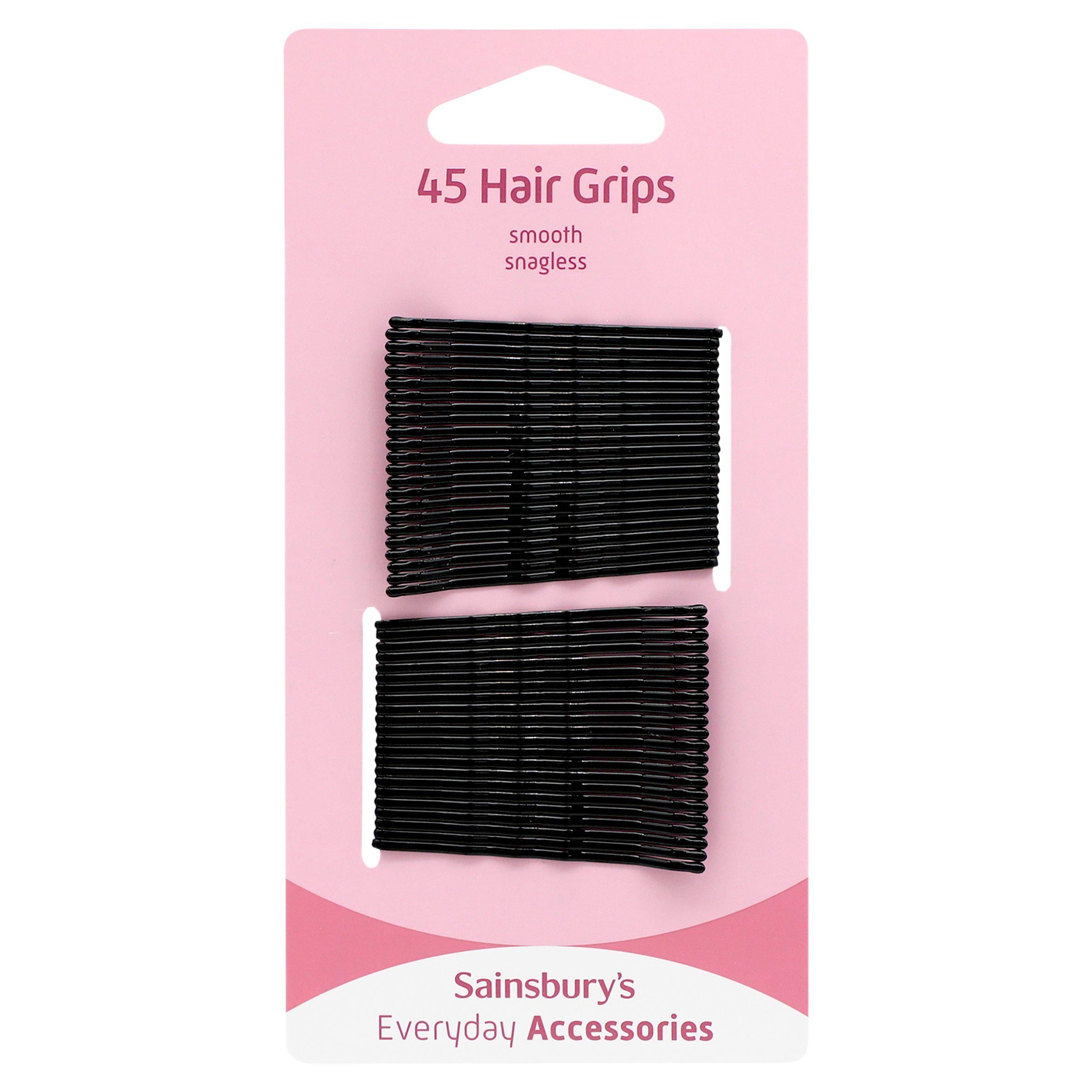 Sainsbury's black hair grips pack of 45 (British brand)