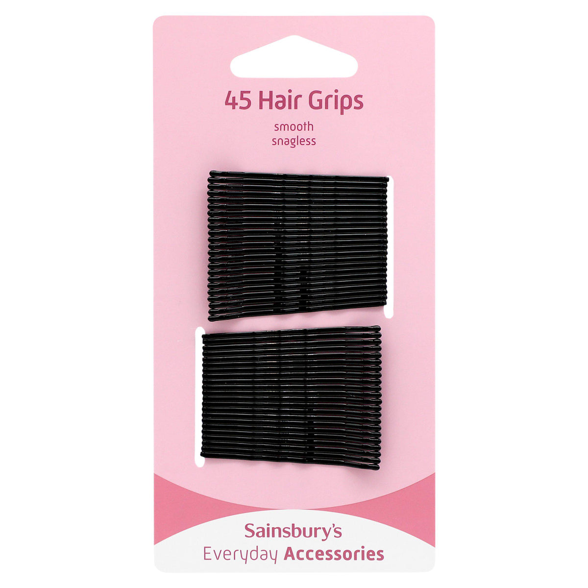 Sainsbury's black hair grips pack of 45 (British brand)