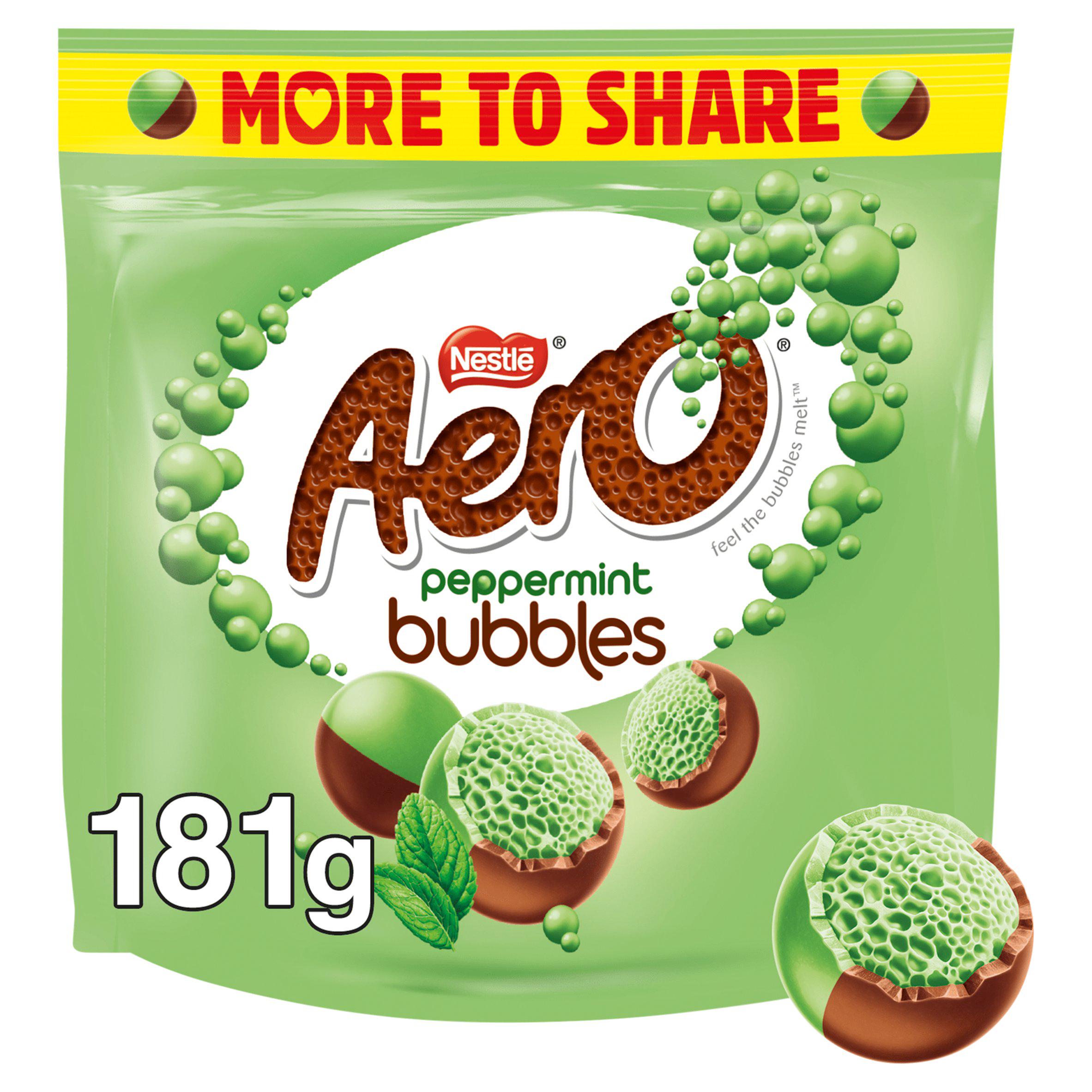 Aero Bubbles Peppermint chocolate sharing bag 181g, UK version