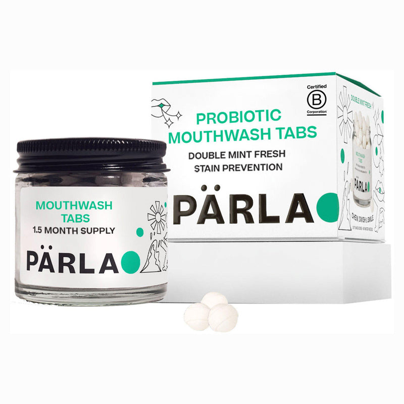 PÄRLA probiotic mouthwash tablets x45, imported from the UK