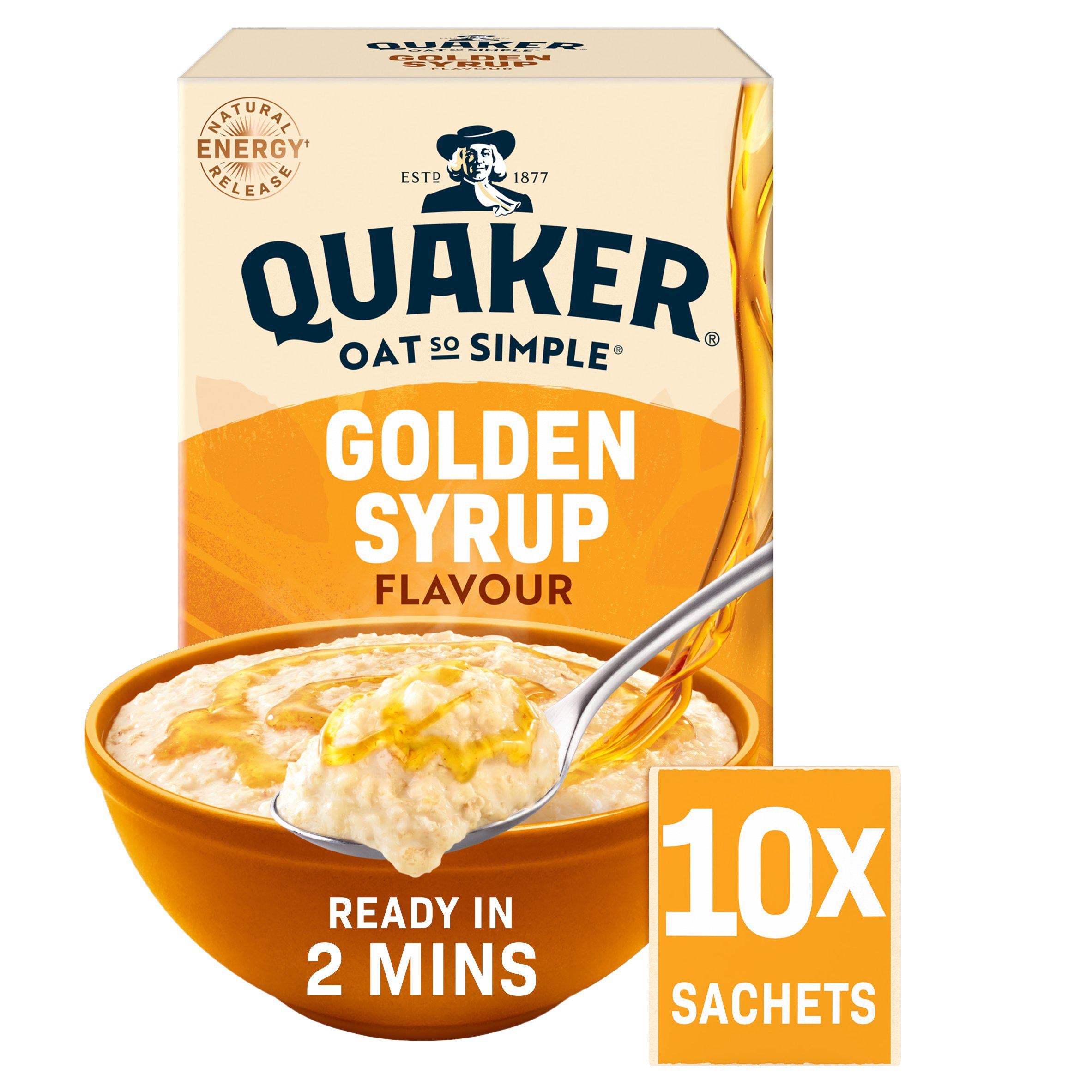 Quaker golden syrup porridge sachets 10x36g, UK version