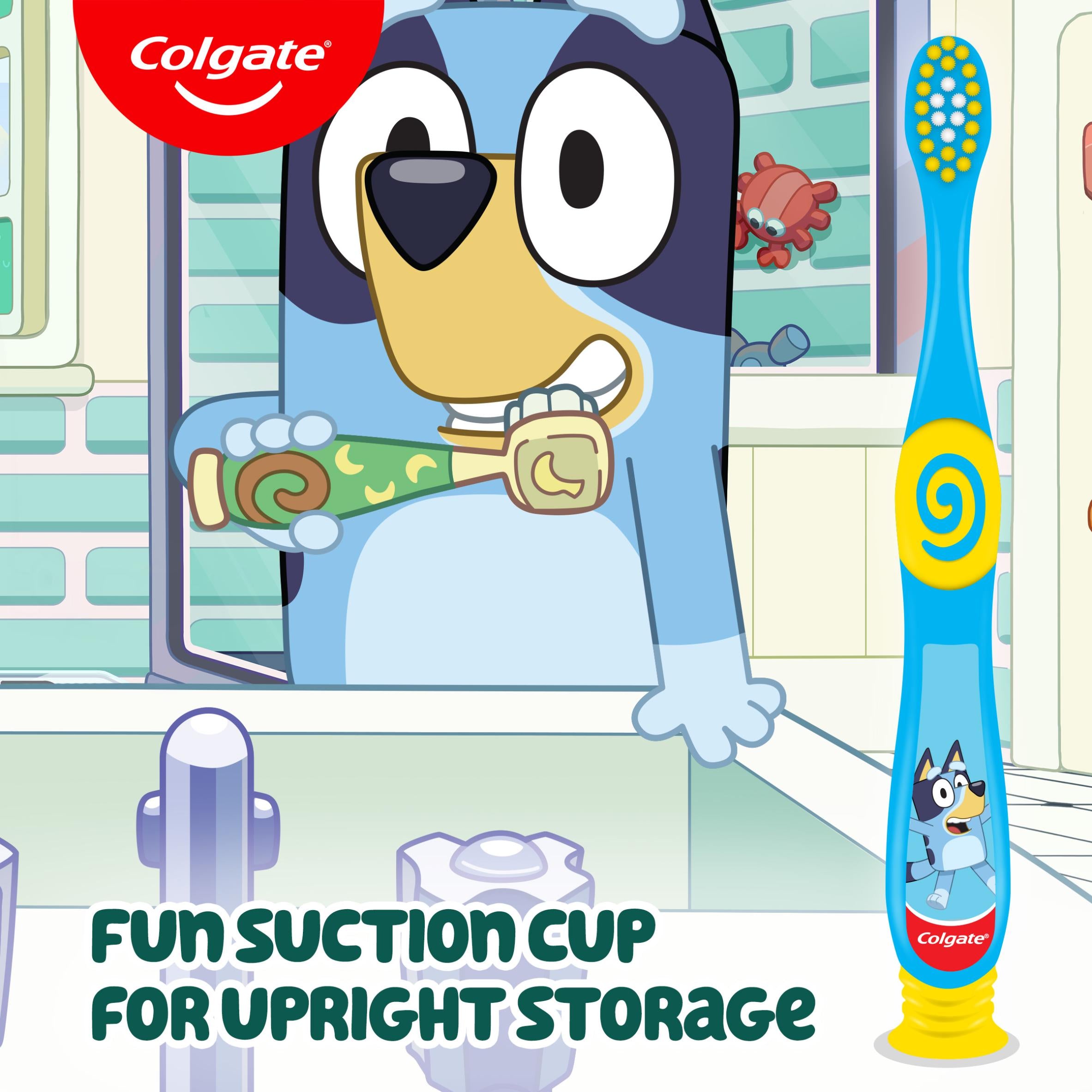 Colgate kids Bluey extra soft manual toothbrush x2 - British product