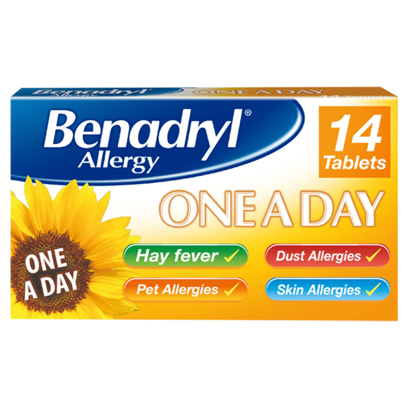 Benadryl Allergy One A Day 10mg tablets 14 tablets, UK version