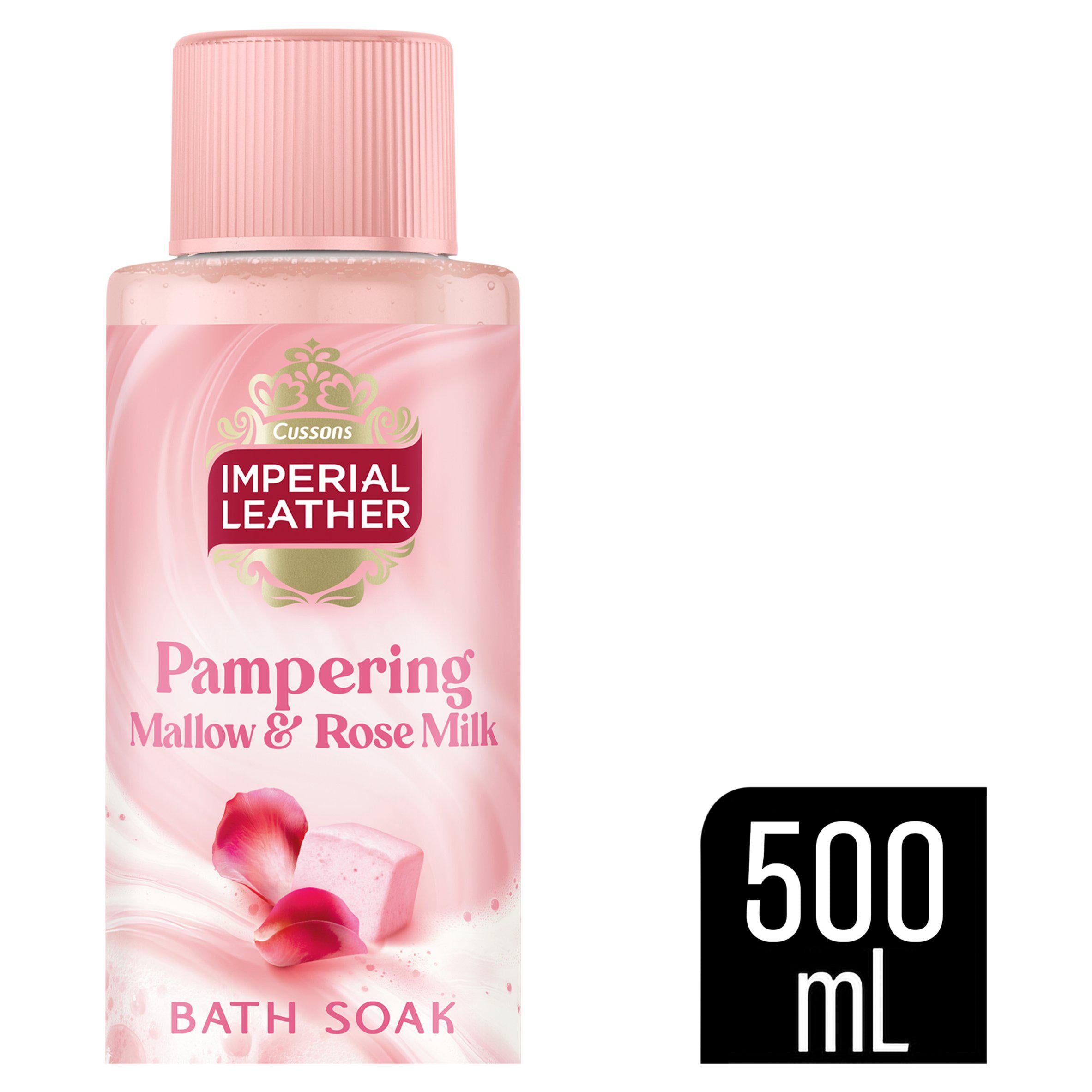 Imperial Leather Bath Soak Mallow & Rose Milk 500ml, imported from the UK